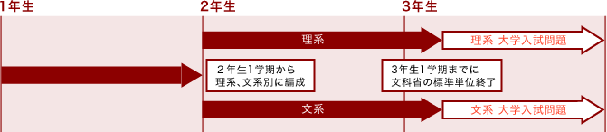 3年間のおおまかな流れ